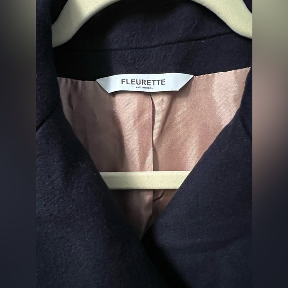 New Fleurette Ali Wool Peacoat in Midnight Women’s Size 12 - Picture 5 of 12